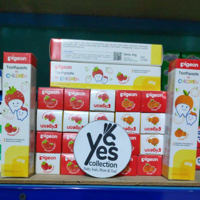 Pigeon baby pasta gigi odol 45 g jeruk stroberi strobery anak bayi balita toothpaste children kids