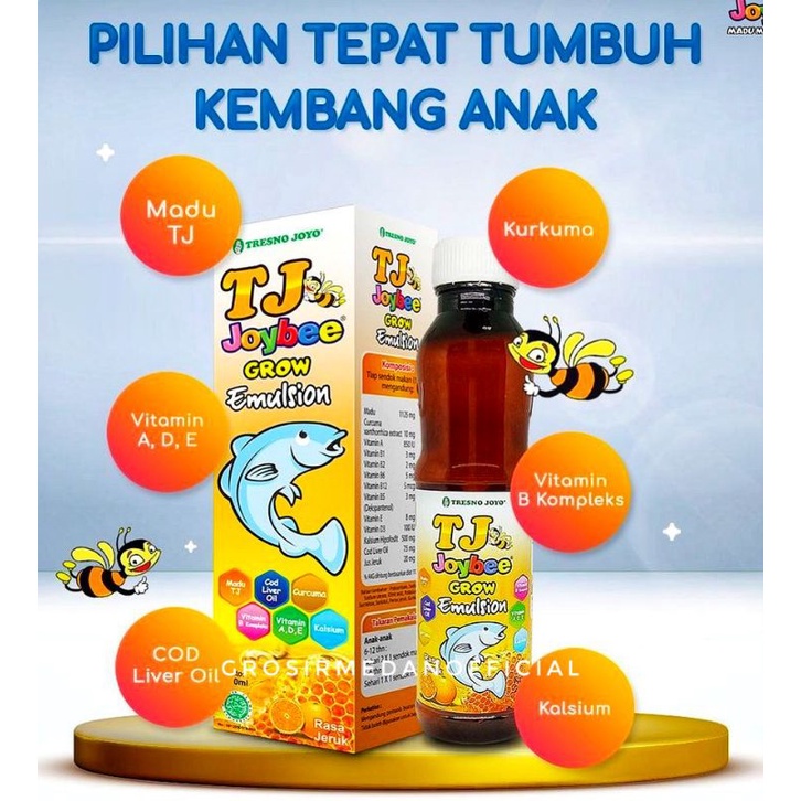 MADU TJ JOYBEE GROW EMULSION - MADU SUPLEMEN VITAMIN ANAK