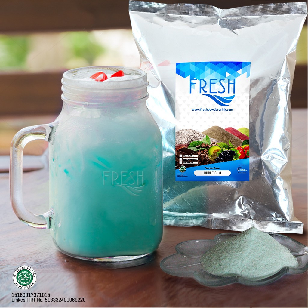 

BUBUK MINUMAN BUAH RASA BUBBLEGUM FRESH POWDER DRINK 1 KG