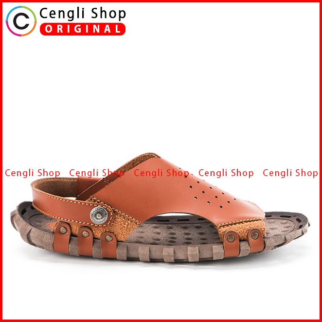 SANDAL SLIDE PRIA CARDINAL ORIGINAL SLINGBACK CASUAL COKLAT CA39