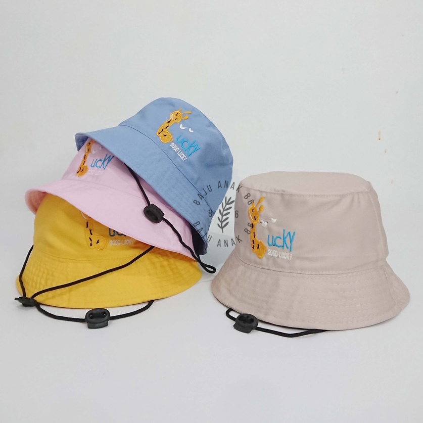 Topi Anak Bucket Tali Motif Bordir - 022.4693