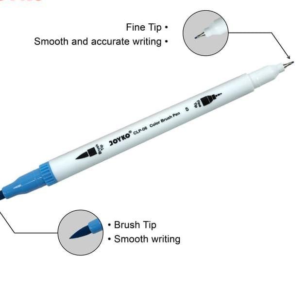 

ペ Brush Pen Joyko 12 Warna CLP-06 Miliki