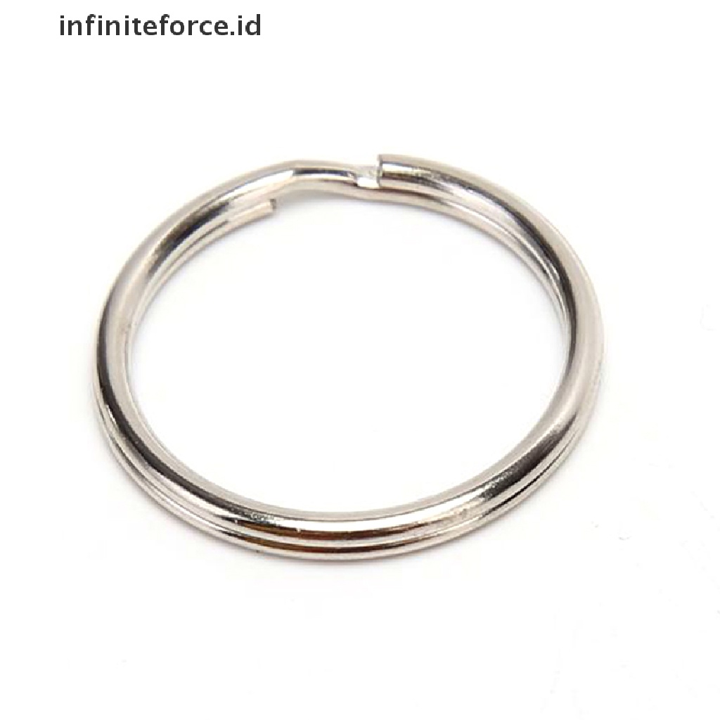 [infiniteforce.id] 100pcs/lot Key Rings DIY Metal Key Holder Split Rings Hoop Metal Loop Keychain  [ID]