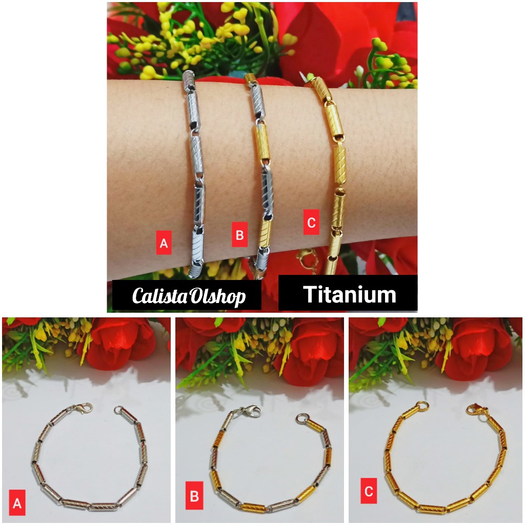 Gelang Dewasa Titanium Anti Karat (COD)