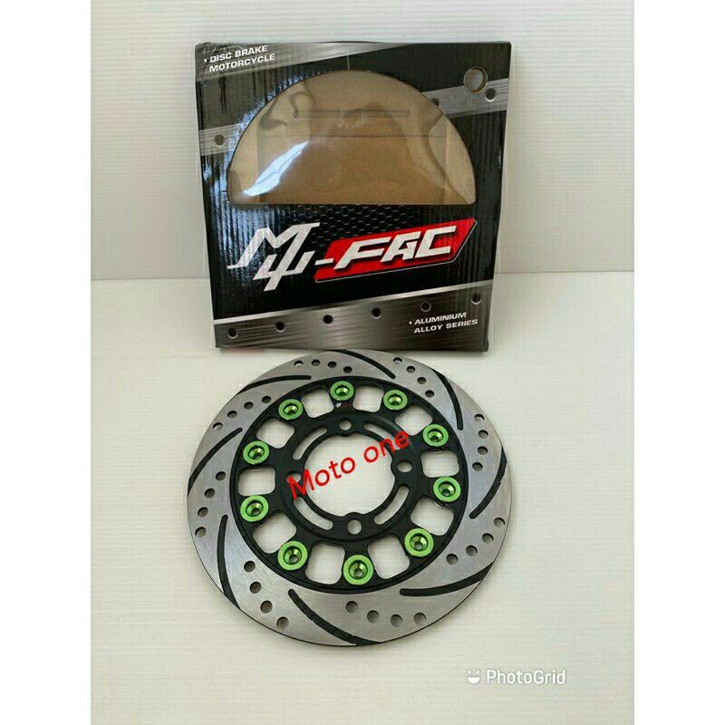 Disc depan piringan disc brake mufac ukuran 220mm universal N64 black green