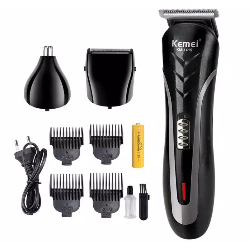 Mesin cukur rambut Kemei KM-1419 professional hair shaver rechargeable bergaransi