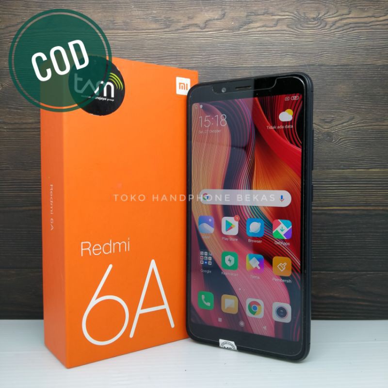 HP SEKEN MURAH XIAOMI REDMI 6A BEKAS 2/32GB FULLSET NO HEADSET (SECOND)