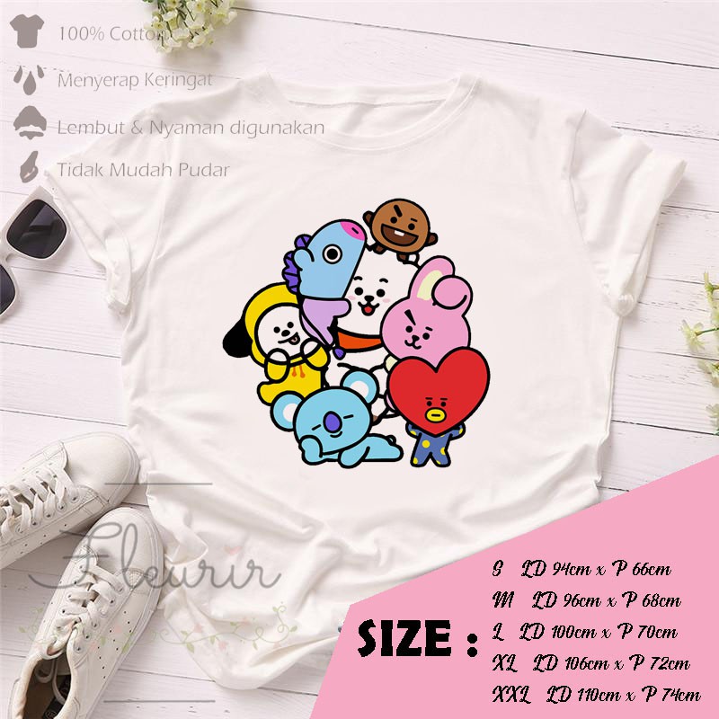 FLEURIR - KAOS ICON WANITA DEWASA LENGAN PENDEK TUMBLR TEE UNISEX