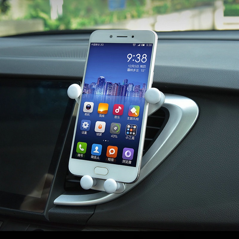 360 °Bracket Dudukan Handphone Universal Multifungsi Untuk Kisi Ac Mobil Android iPhone