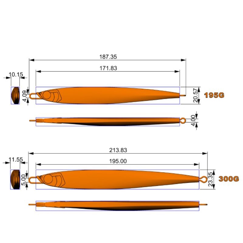 CETAKAN CNC Metal Jig / CNC Molding  / CNC Lure (Preoder)