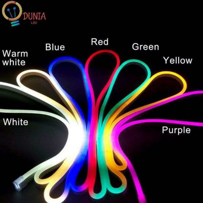 Neon Flex LED Selang Flexible Sign DC 12V FULL 5 Meteran