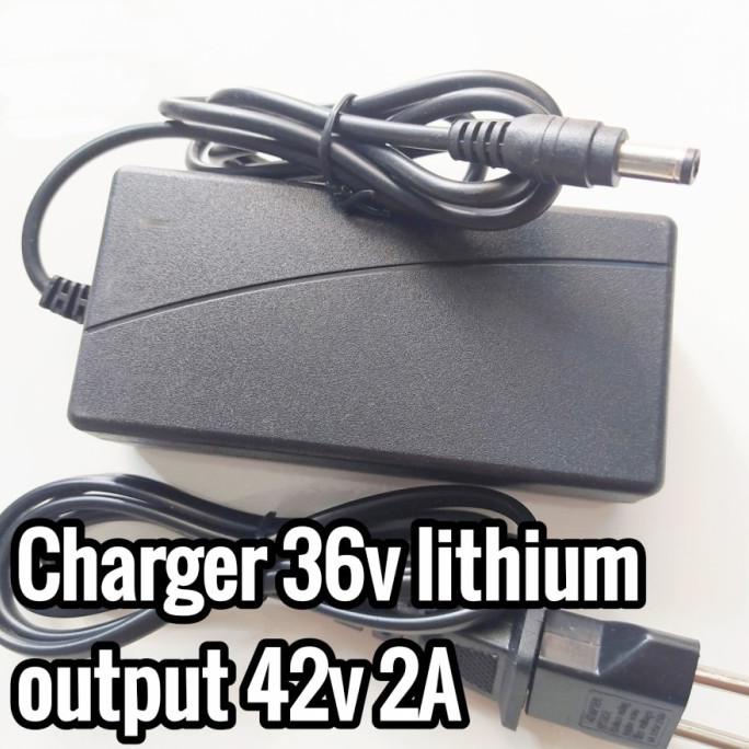 Charger 36v Output 42v 2A Lithium Skuter Sepeda Listrik