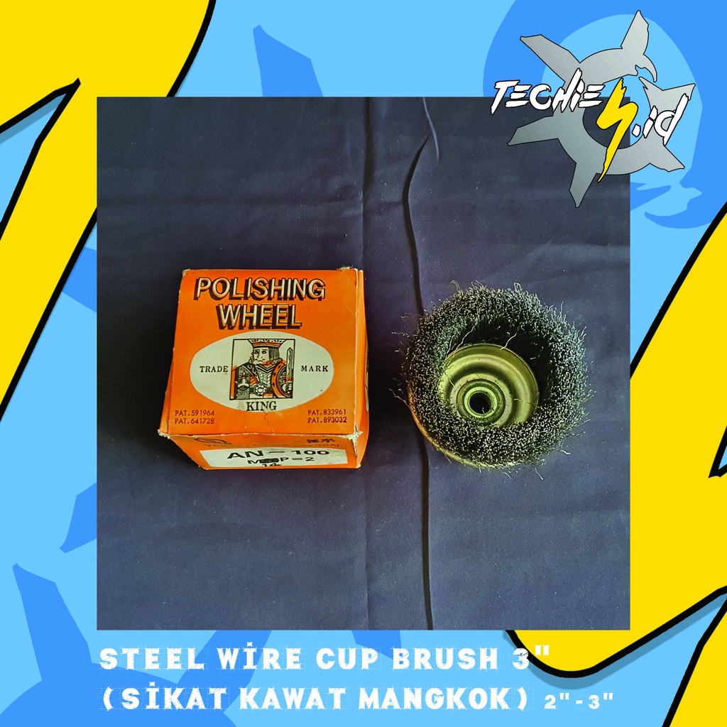 Steel Wire Cup Brush 4inch (Sikat Kawat Mangkok)
