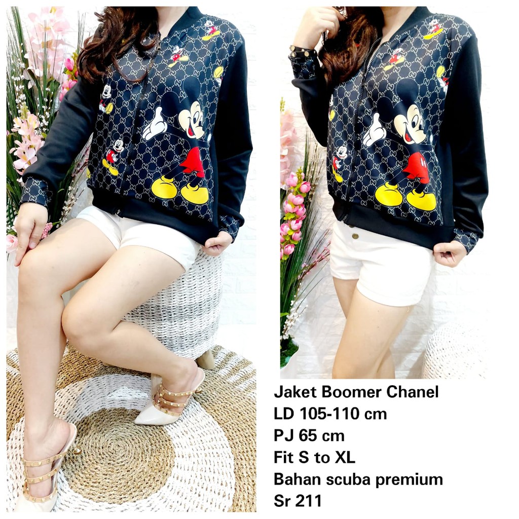 Miracle Shop Atasan Faza Jacket Boomer Outer Fashion Wanita All Size