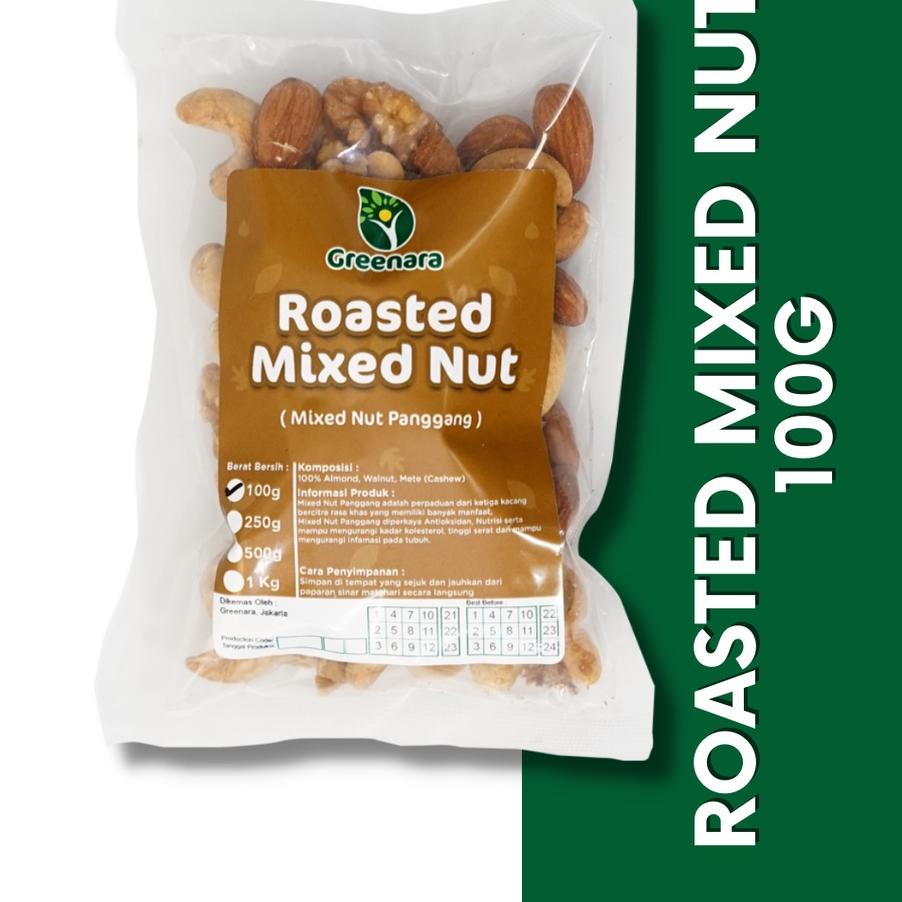 

Flash Sale Roasted Mixed Nut 100gr Almond,Cashew,Walnut / Mixed Nut Panggang 100 gram