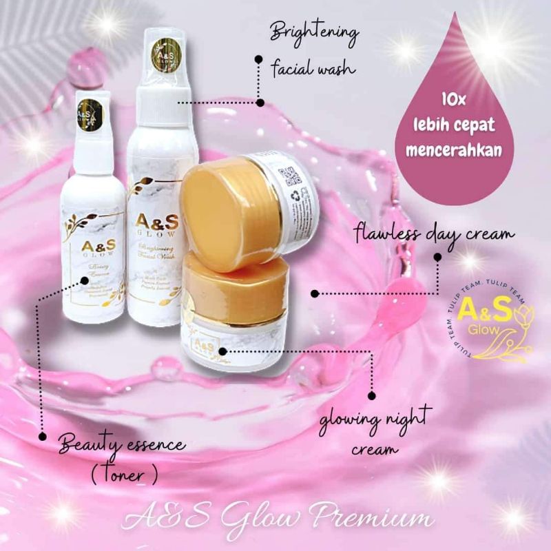 BPOM Paket Premium A&S Glow (Tanpa Serum& Pouch)