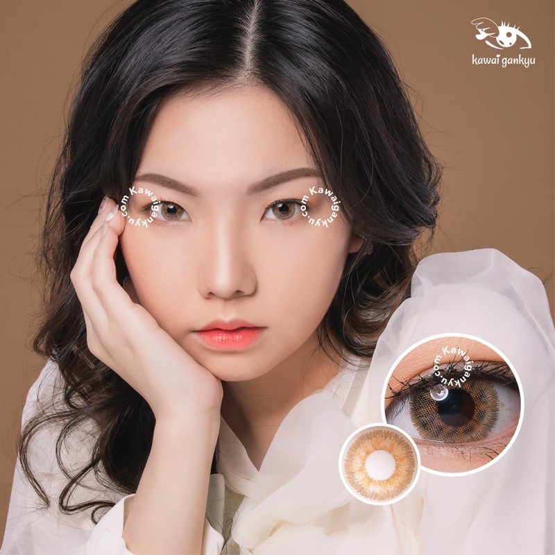 Kawai Gankyu softlens Princess anuna brown (1botol)