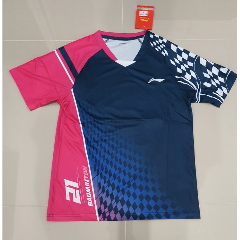 (L21028)KAOS BADMINTON LINING IMPORT BAJU BULU TANGKIS JERSEY OLAHRAGA