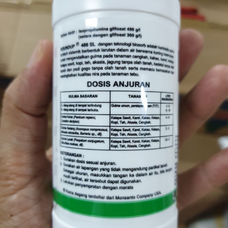 ROUNDUP 200Ml Biosorb 486 SL pembasmi rumput gulma alang alang