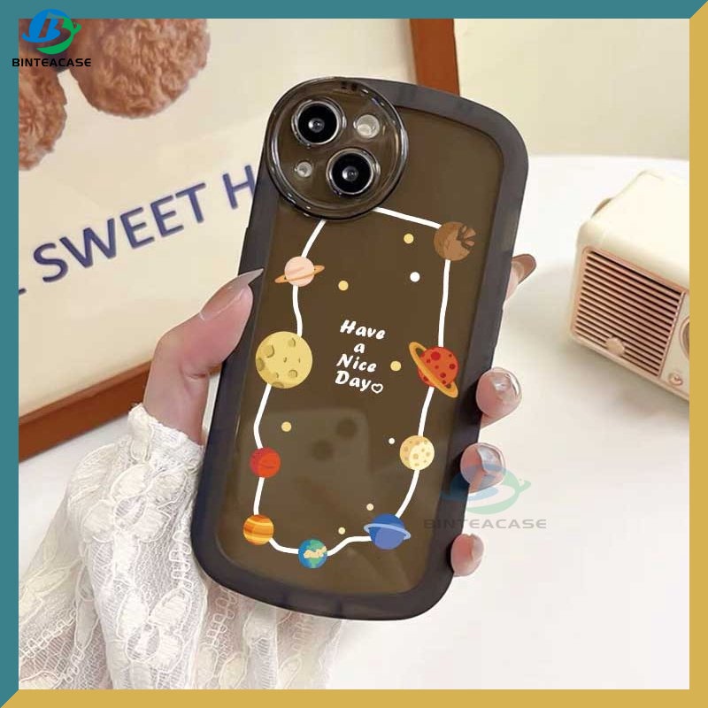 Casing TPU OPPO A57 2022 A15 A16 A16K A54 A53 A12 A5S A7 A3S A31 A52 A83 A92 A37 F9 A1K F1s Motif Kartun Planet