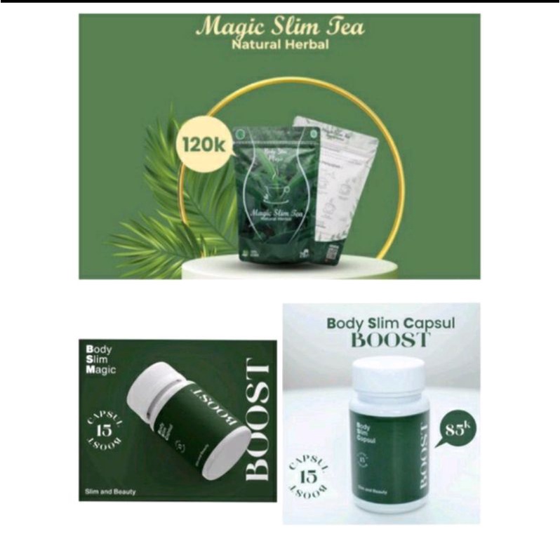 PAKET SUPER BODY SLIM MAGIC BOOST+MAGIC SLIM TEA