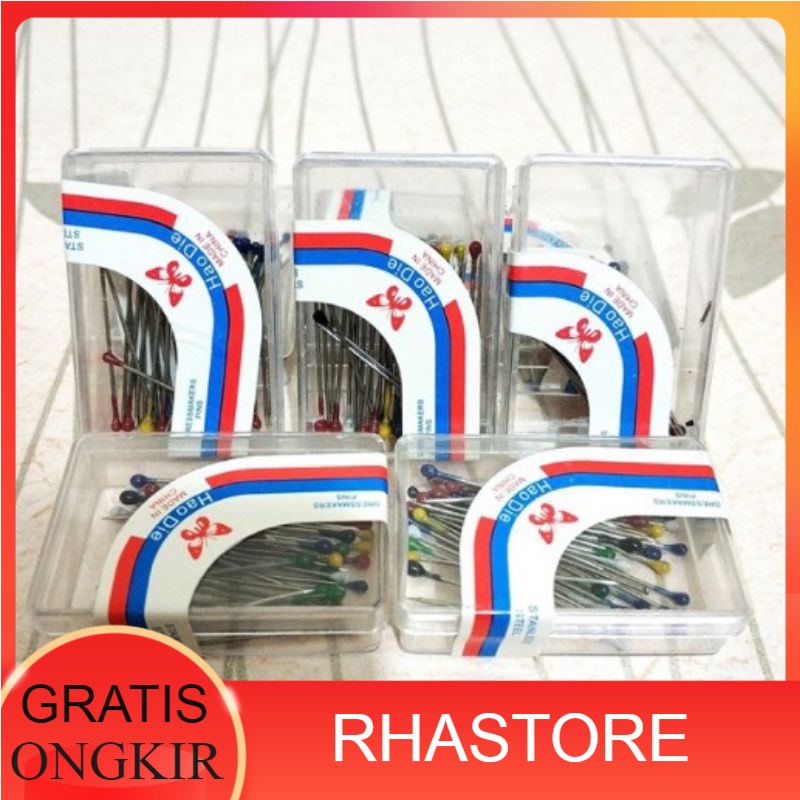 RHASTORE - Jarum Pentul Mini Pin Hijab Kecil Pengait Jilbab Jarum Kerudung Kuat dan Anti Karat Impor