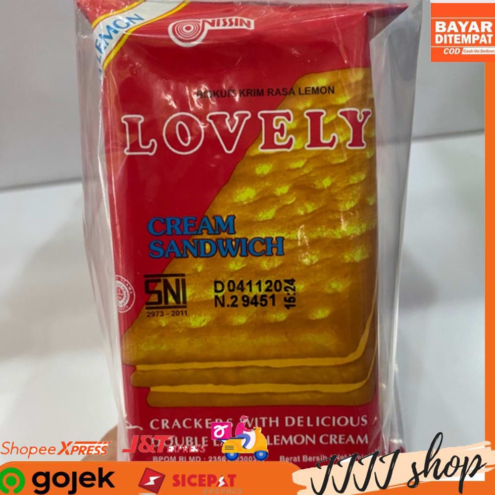 

Nissin Lovely Cream Biskuit Snack Sandwich Rasa Lemon 200gr