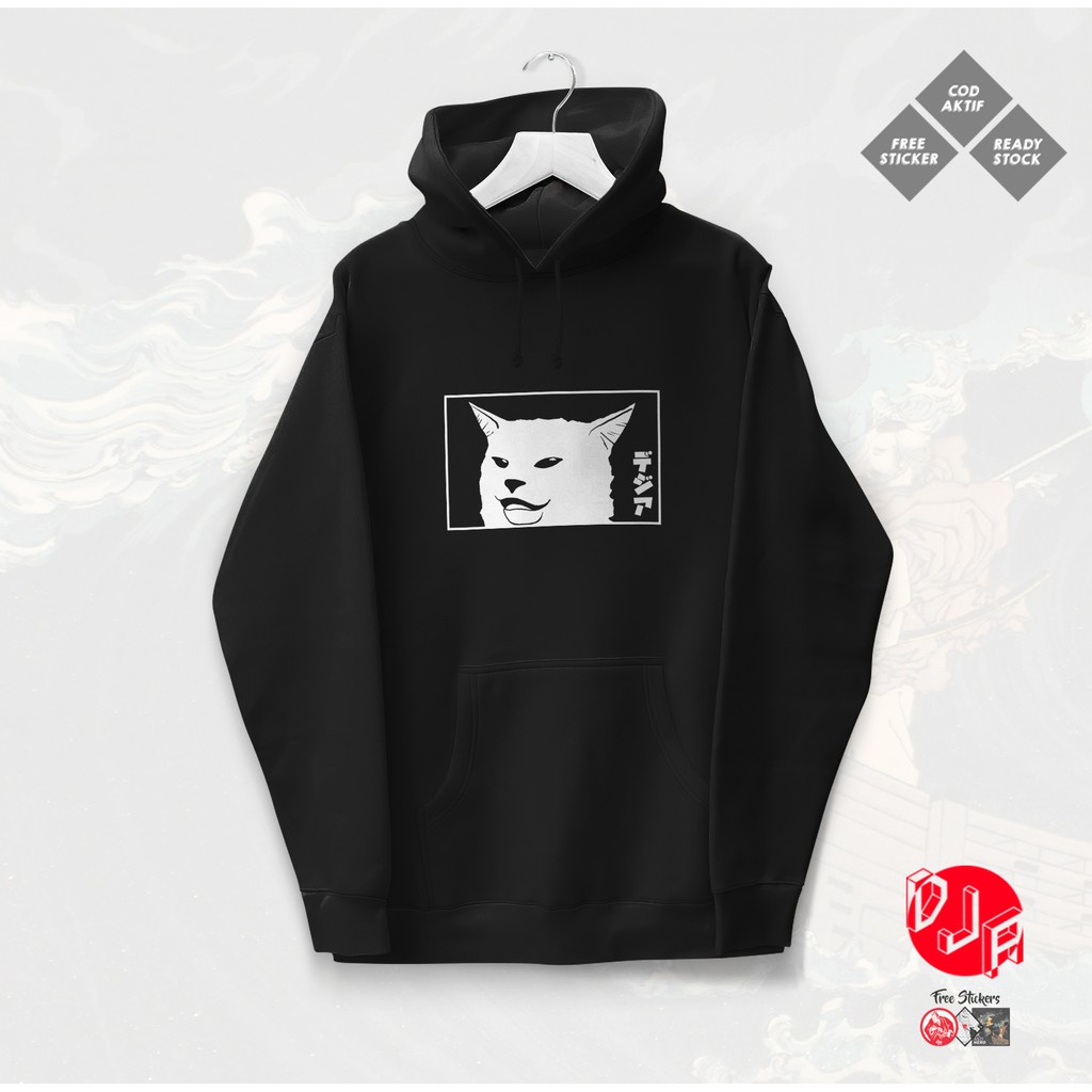 HOODIE SMUDGE CAT MEME SHITPOST SWEATER JAKET DISTRO