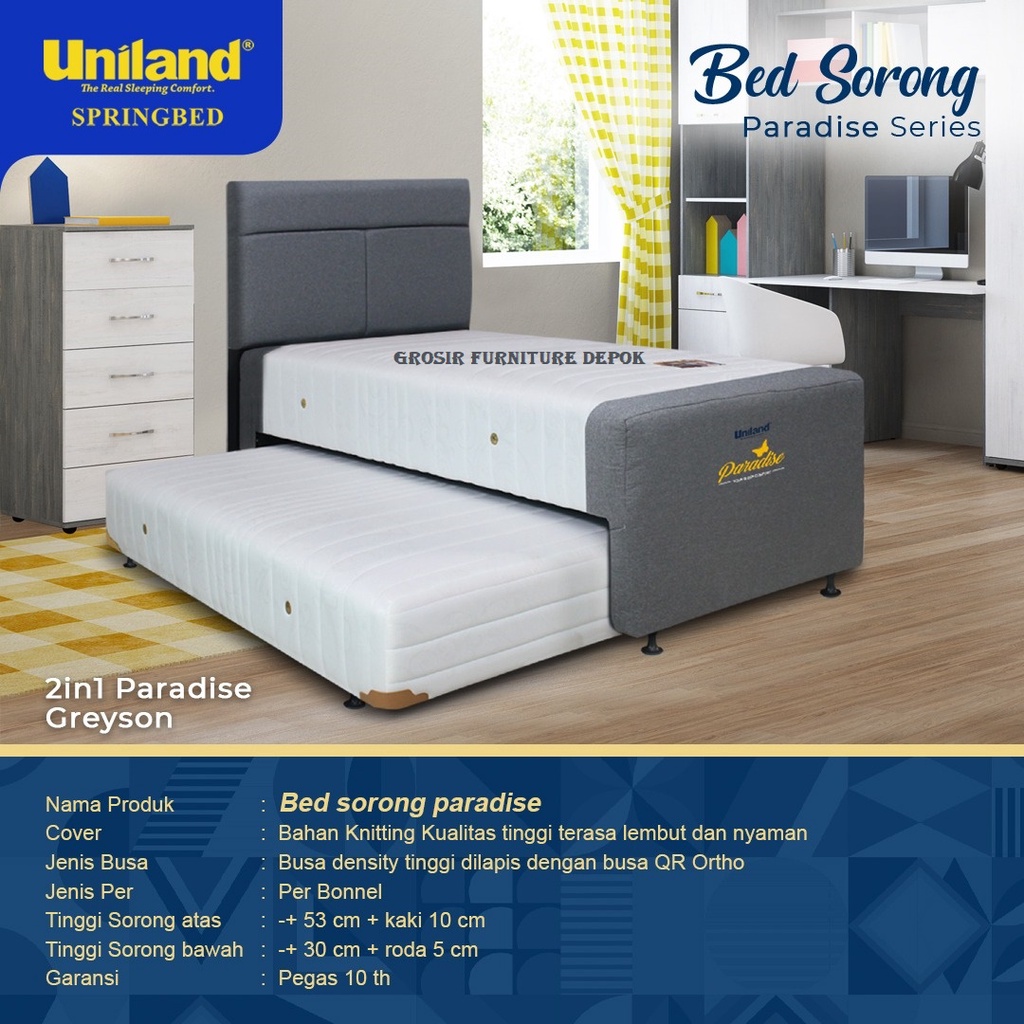 Springbed Uniland 2in1 Paradise Greyson 100x200