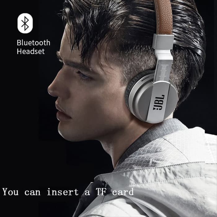 Headset Bluetooth Stereo Jbl Jb55 Metal Super Bass With Fm Radio