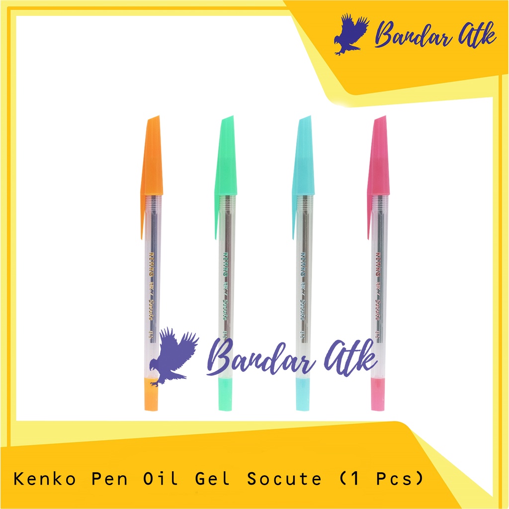 

KENKO Pen Oil Gel NK-7 SOCUTE Pulpen Pena Ballpoint - Hitam [1 PCS]