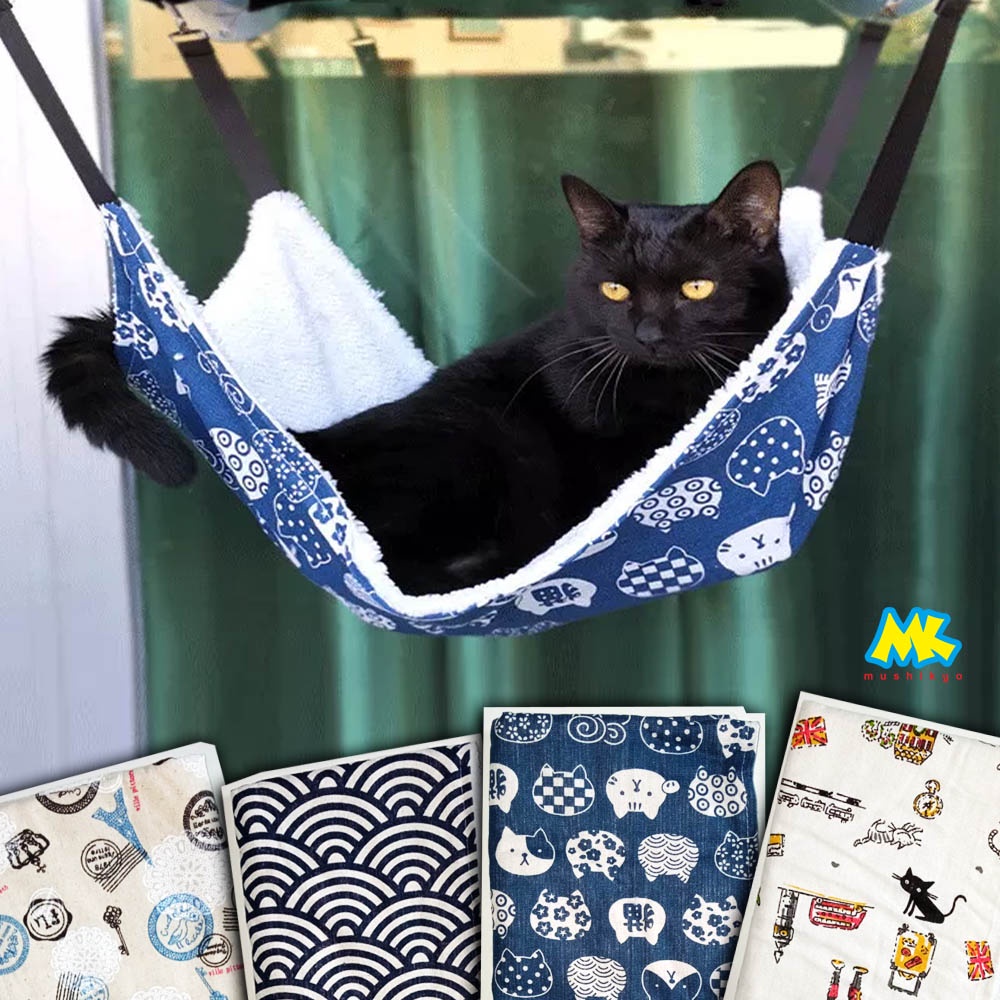 Pet Hammock - Ayunan Kucing Lembut motif Kartun