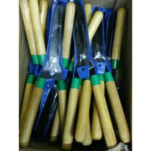 Gunting rumput gagang kayu/alat berkebun gunting rumput