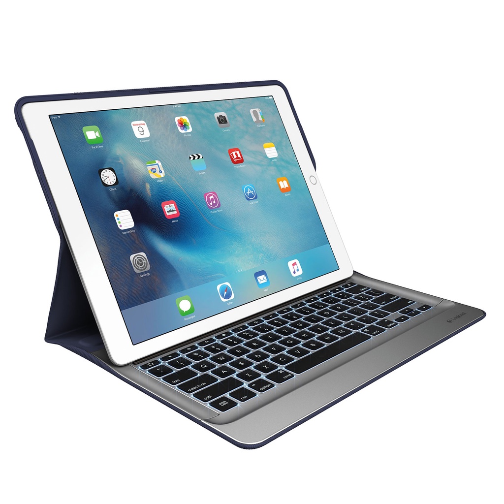 Used Second Logitech iPad Pro Tablet Bluetooth Keyboard Case Cover Casing Folio