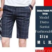 Celana Pendek Pria Tartan Kotak-kotak kekinian Celana pendek tartan surfing kotak kotak pria CLANA P