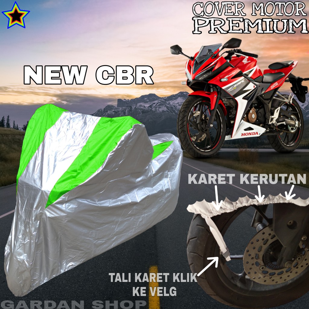 Sarung Motor NEW CBR Silver HIJAU Body Cover Penutup Pelindung Motor Cbr PREMIUM