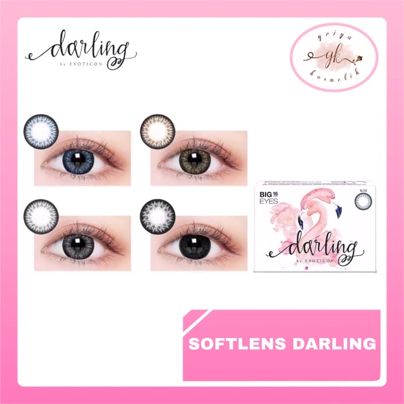 ✨GRIYA✨ SOFTLENS DARLING BY EXOTICON BIG EYES DIAMETER 16mm KONTAK LENSA SOFLENS DARLING SOFTLEN SOF