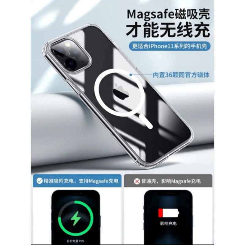 Case MagSafe Iphone 12/12 Pro / 12 Pro Max Hybrid Clear Cover Wileress