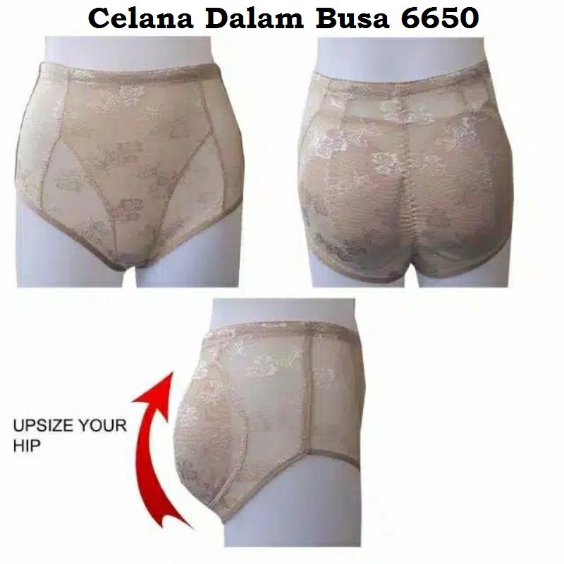Celana Dalam Busa Pembesar Bokong Dwi Fungsi Bisa Copot Busa Segitiga / CD Pantat Palsu Segitiga 665