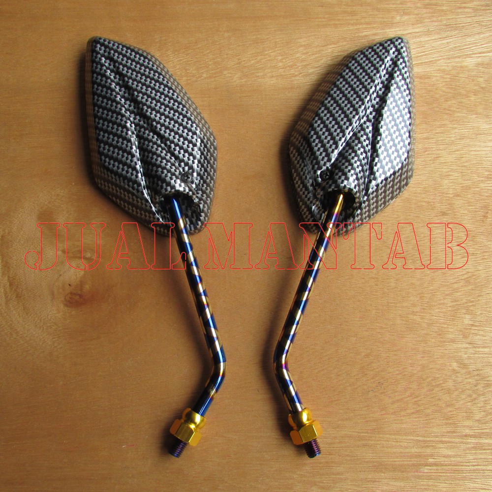 Variasi Aksesoris Spion Karbon / Carbon Tangkai Panjang Model Jupiter Khusus Yamaha Murah