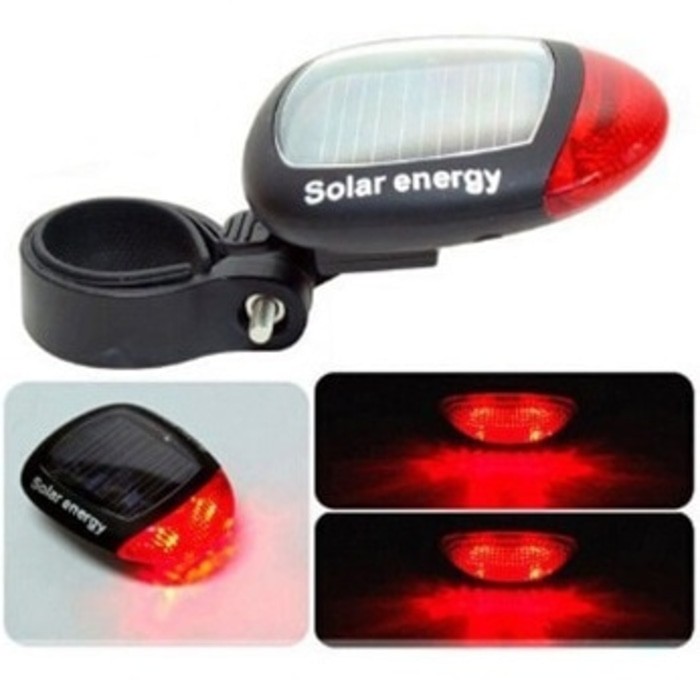 Solar Bicyle Taillight Warning Light atau Lampu Rambu Sepeda