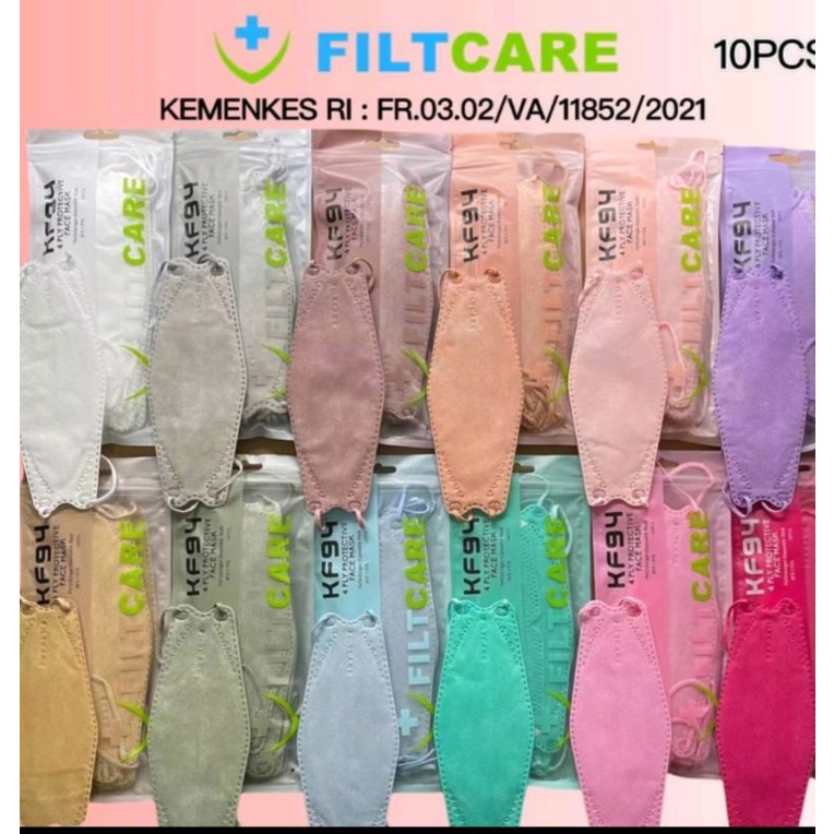 Masker KF94, Filtcare 4 play premium isi 10 pcs, High Quality