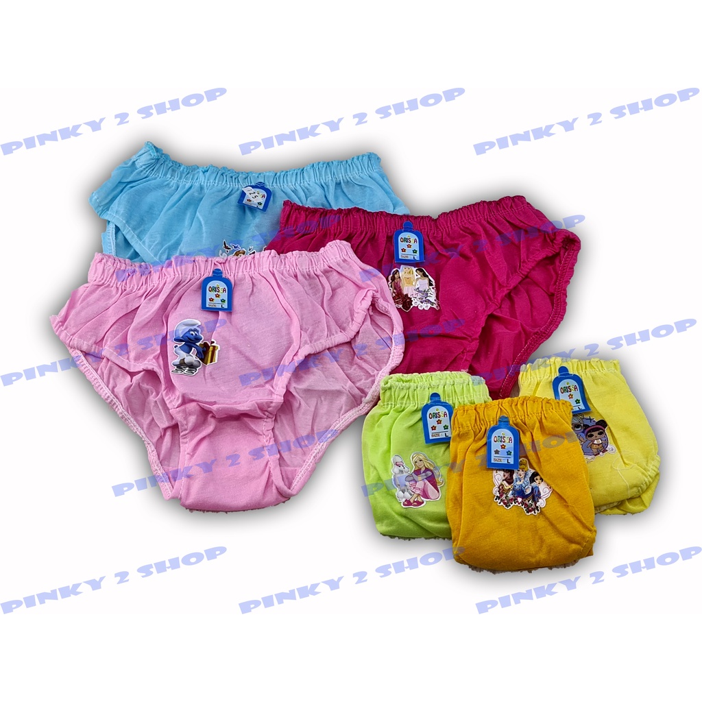 CELANA DALAM ANAK CEWEK SIZE L STIKER KARTUN LUCU