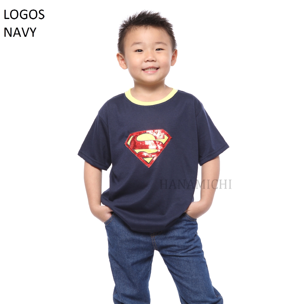 Hanamichi LOGOS Kaos Superhero Lengan Pendek Anak