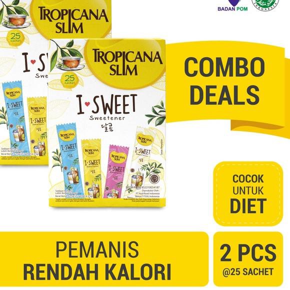 

[KODE PRODUK 897] Tropicana Slim Sweetener I Sweet (25s x 2.5 gr) x 2 packs TERMURAH!!!