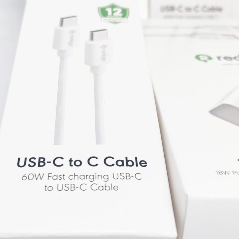 Charger Original Type C to C 60W Kabel Adaptor PD Wall Charger 18W Redigo Casan Cas Fast Charging