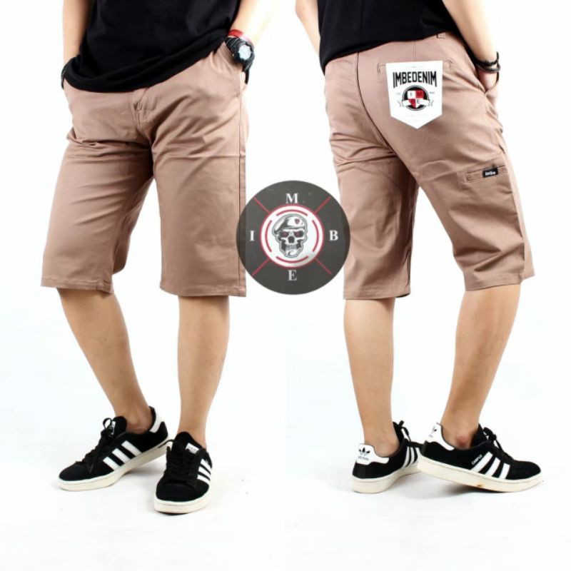 BISA COD Celana Chino Pendek Pria Cino Rib Rip Original Distro  Size 27-34 Standart Big Size