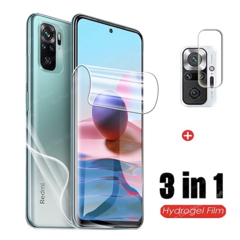 Hydrogel Redmi Note 10 / Note 10 Pro New - Screen Protector Full Body &amp; Back + Camera - UA