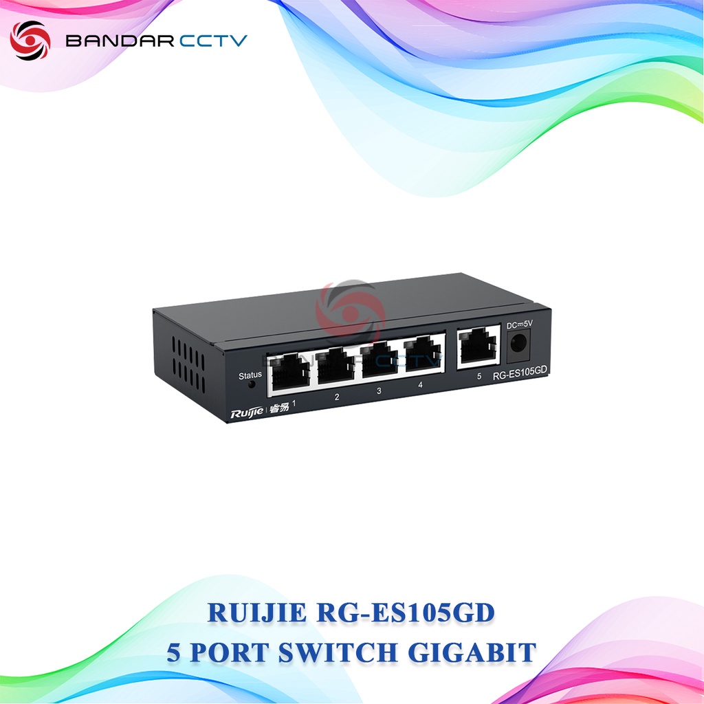 Ruijie RG ES105GD 5 Port Switch Gigabit 1000Mbps Metal case