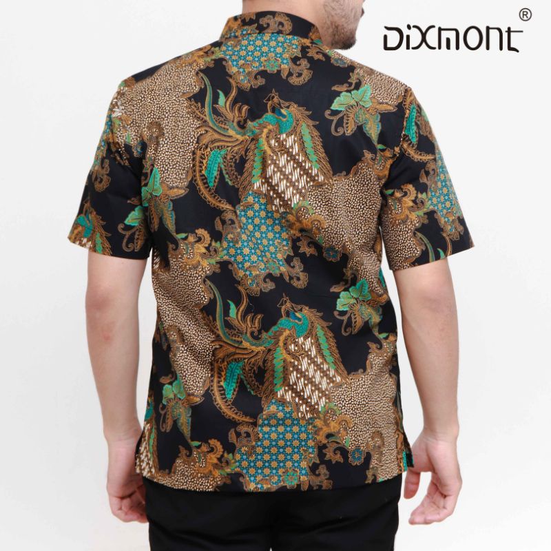 Dixmont Kemeja Pria Batik Pendek Hem BS01721